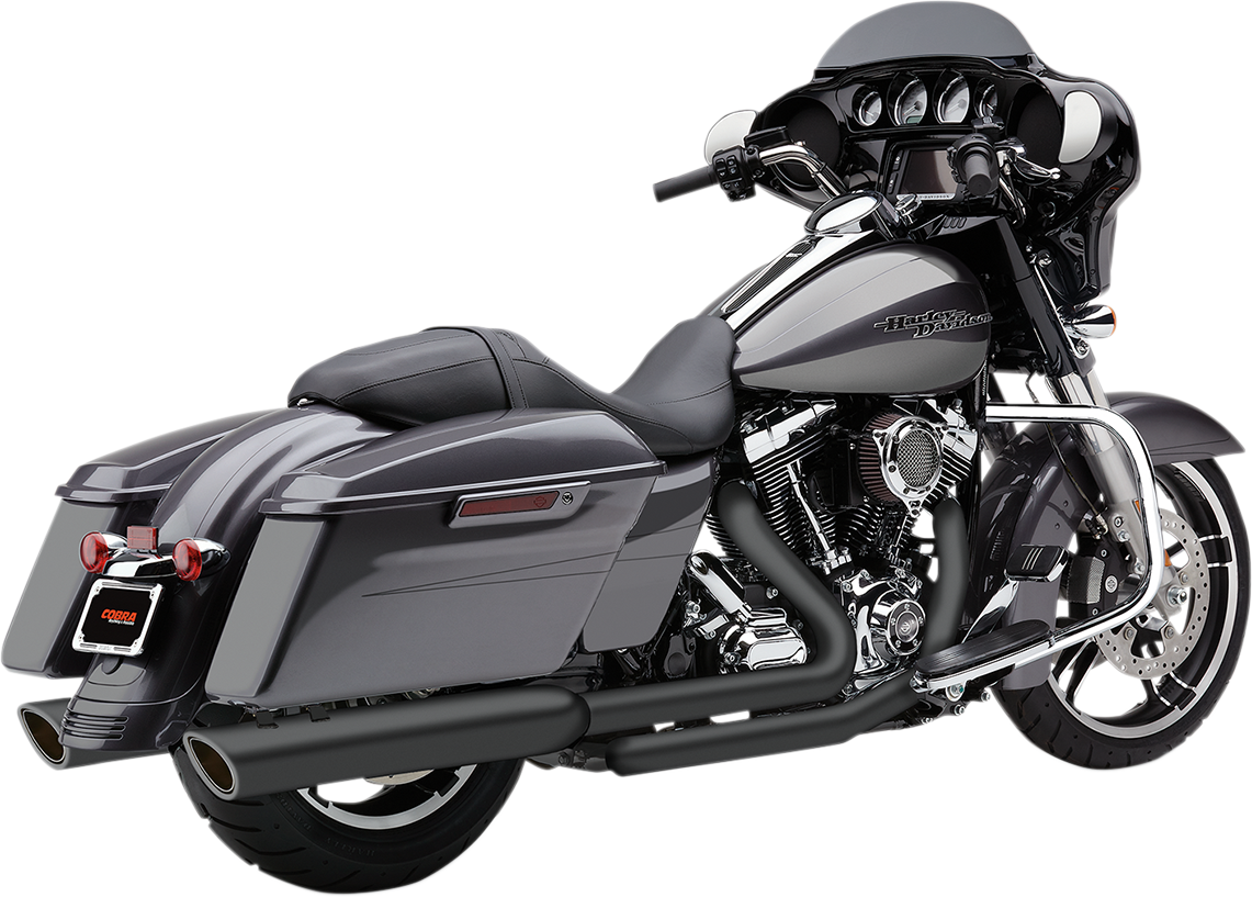 Silenciadores COBRA 909 de 4" - Negros - Bagger '95-'16 6106RB