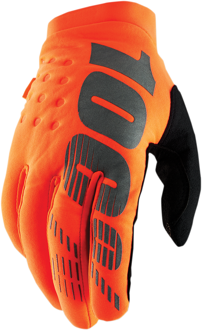 Guantes Brisker 100% para jóvenes - Naranja/Negro - Pequeños 10004-00004