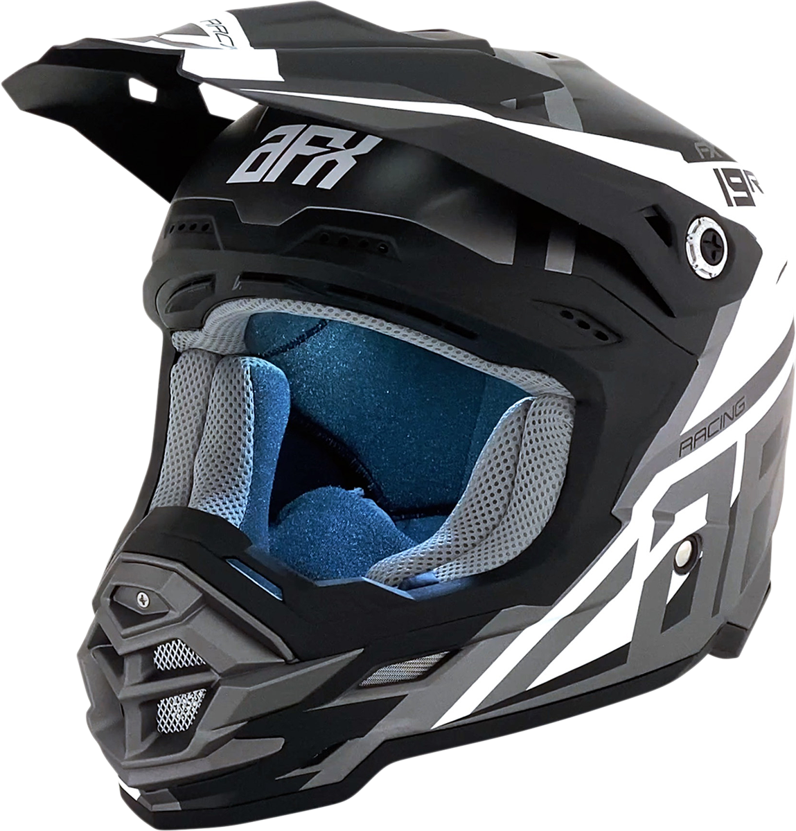 Casco de moto AFX FX-19R - Racing - Gris escarcha - Pequeño 0110-7073