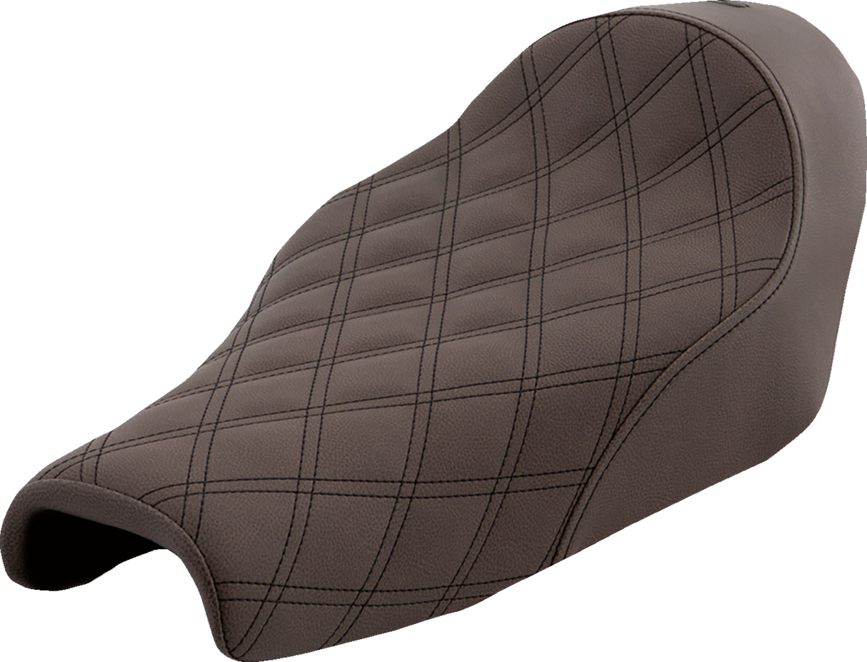 Asiento individual SADDLEMEN Renegade - Costuras enrejadas - Marrón - XL 807-11-002BLS