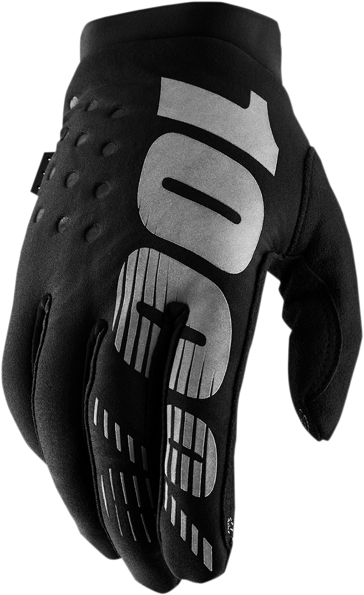 Guantes Brisker 100% para jóvenes - Negro/Gris - Talla pequeña 10004-00000