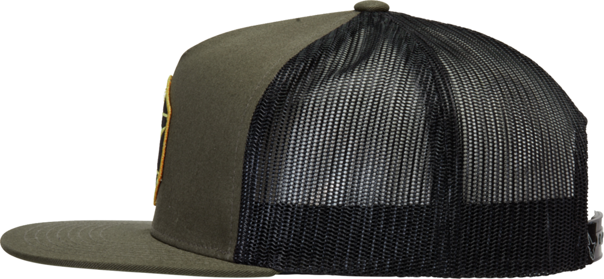 Gorra de camionero Bolt de ALPINESTARS - Militar/Negra - Talla única 1213810146910OS