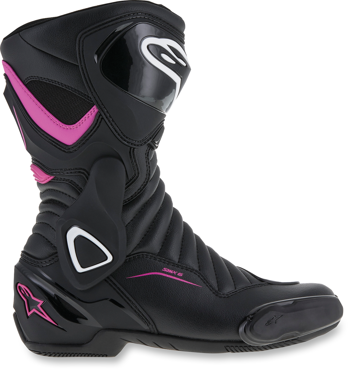 Botas ALPINESTARS SMX-6 v2 con ventilación para mujer - Negro/Rosa/Blanco - Talla 6 EE. UU. / 37 UE 2223117-1132-37