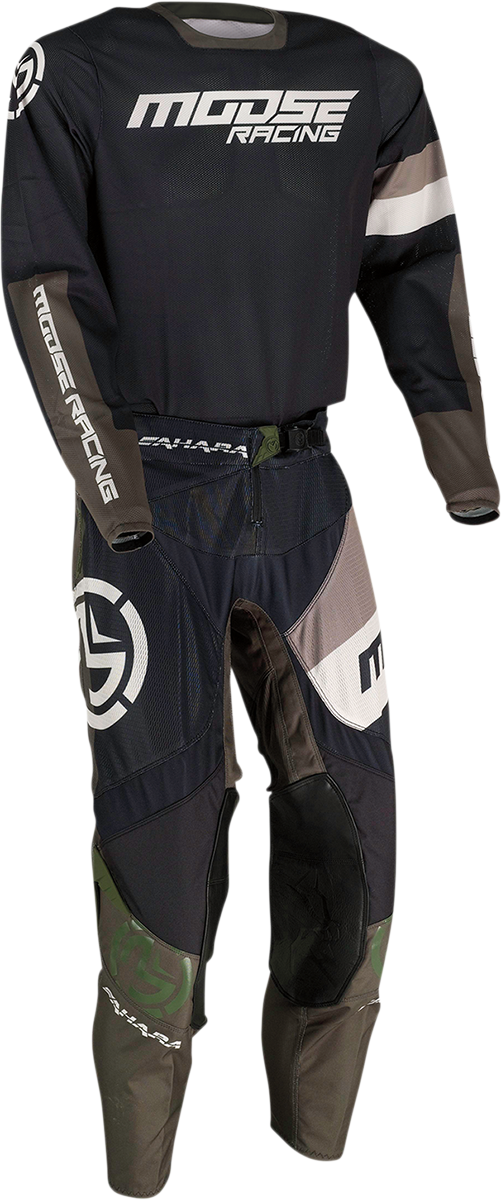 Pantalones MOOSE RACING Sahara - Negro/Verde - 32 2901-9033