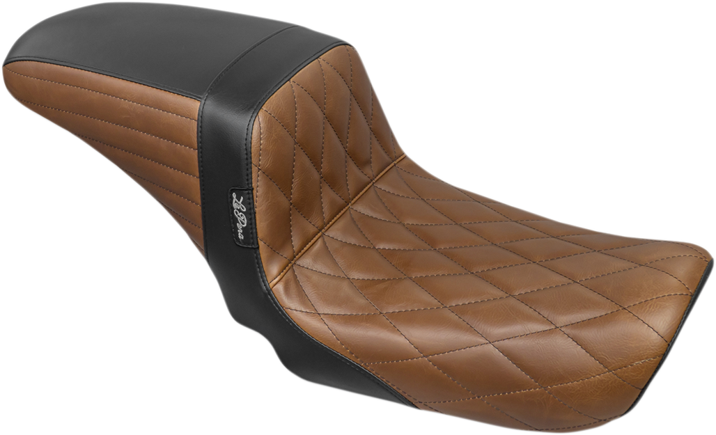 Asiento LE PERA Kickflip - Diamante - Negro/Marrón - FXD '06-'17 LK-591DMBRNBK