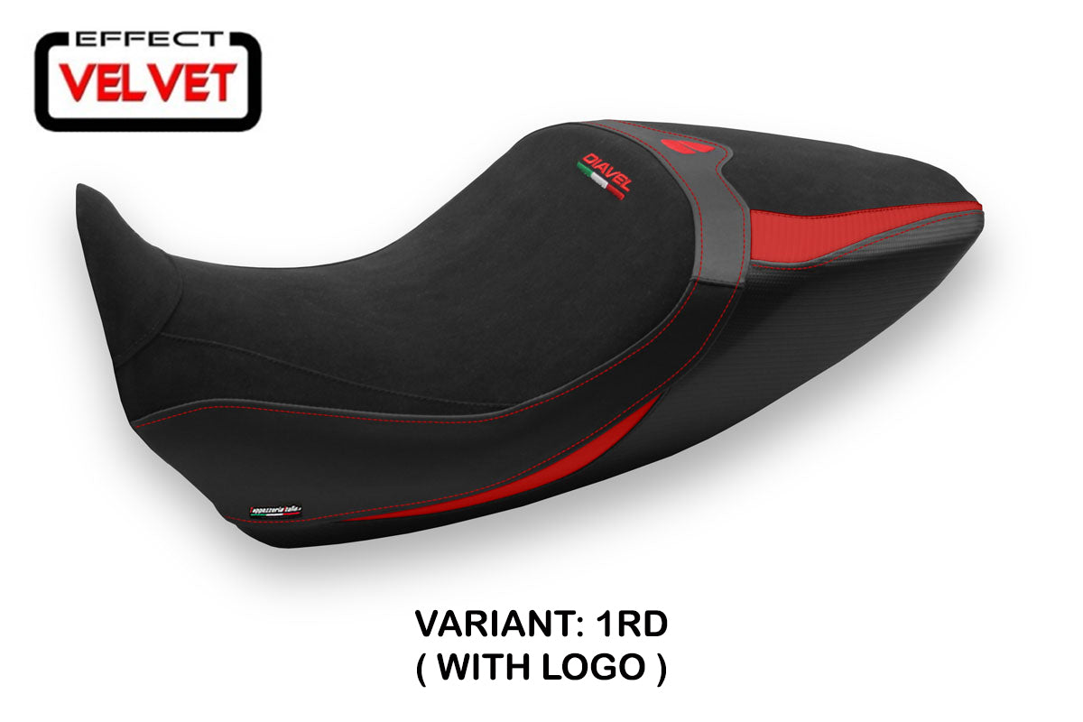 Ducati Diavel 1260 2019-2023 Seat Cover Tappezzeria Italia TPZ in Black and Red