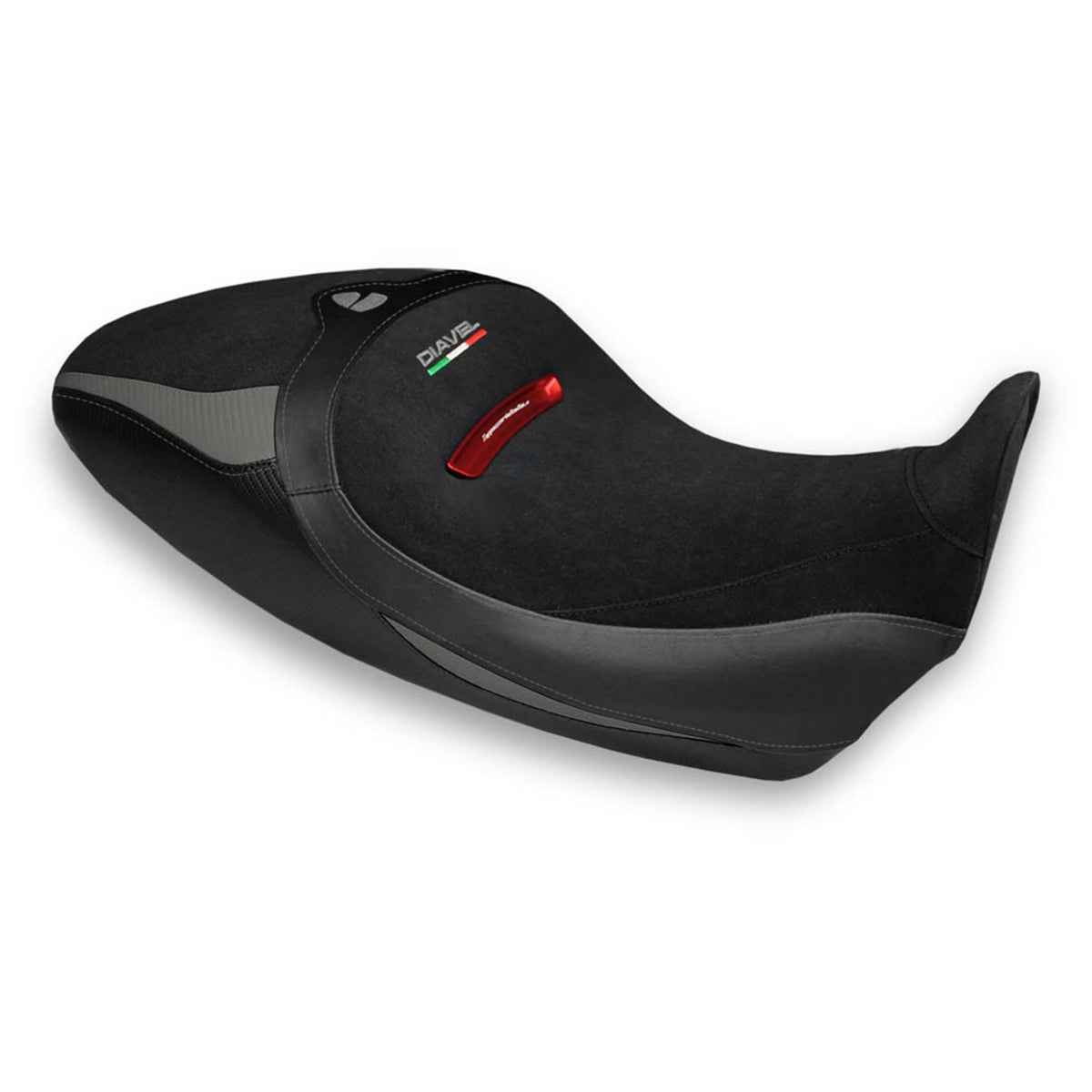 Funda de asiento Tappezzeria Italia TPZ para Ducati Diavel 1260 1260S 2019-2023 en gris y negro