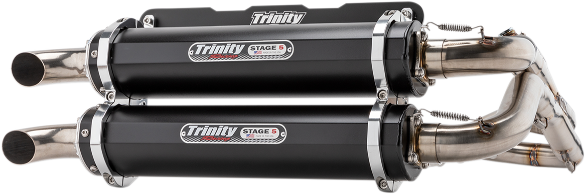 Escape doble TRINITY RACING - Negro TR-4166D-BK