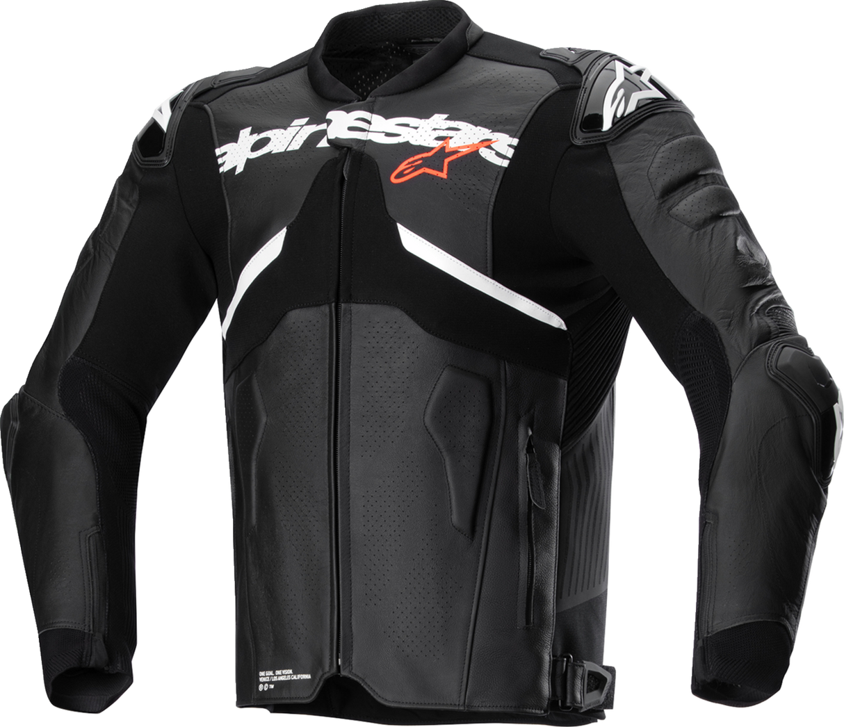 Chaqueta de cuero ALPINESTARS Atem v5 - Negro/Blanco - 50 3106524-12-50
