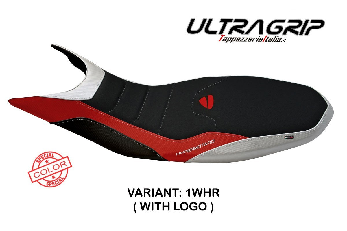 Ducati Hypermotard 821 939 2013-2018 Seat Cover TPZ Italia Grip White Red