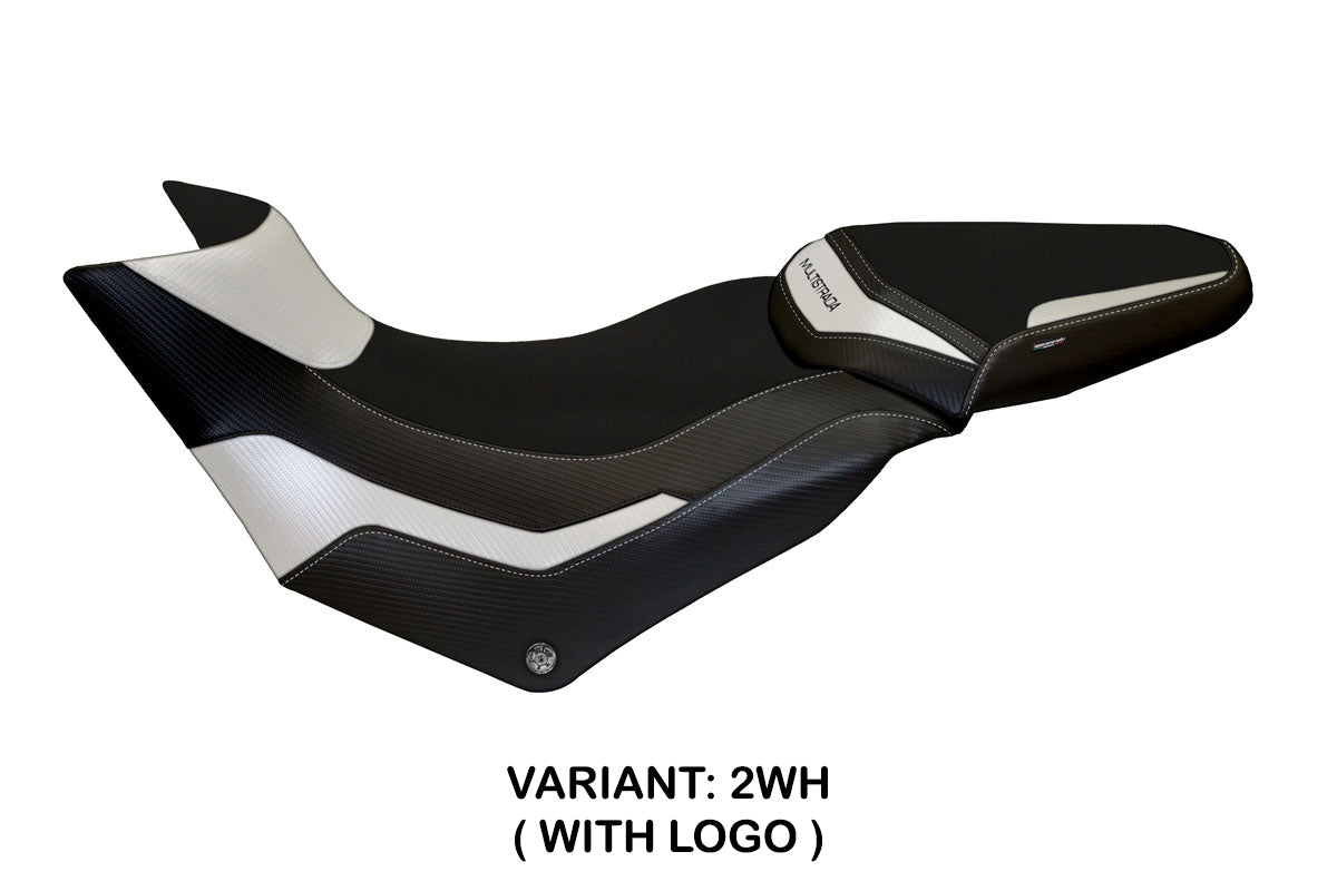 Funda de asiento Tappezzeria Italia TPZ para Ducati Multistrada 950 2017-2021 en blanco y negro
