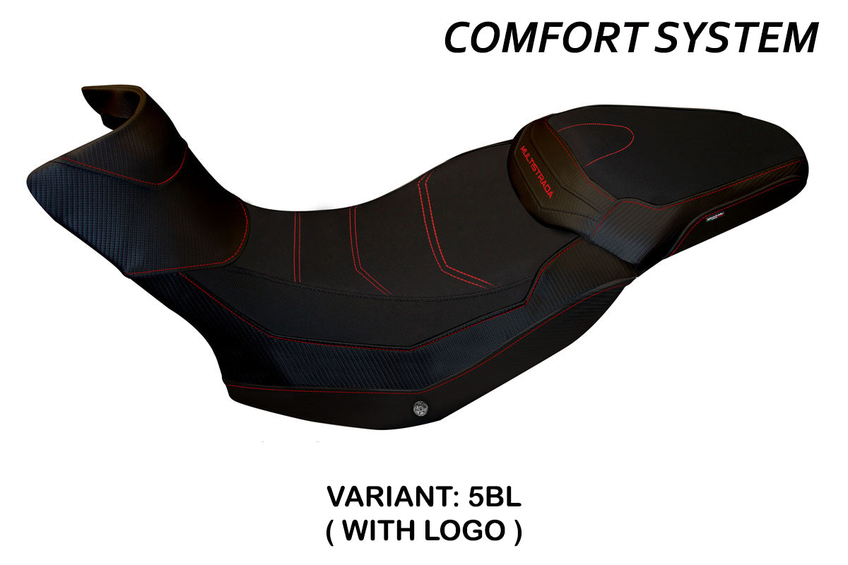 Ducati Multistrada 1200 1260 Enduro 2016-2021 Funda de Asiento Tappezzeria Italia TPZ Comfort en Negro