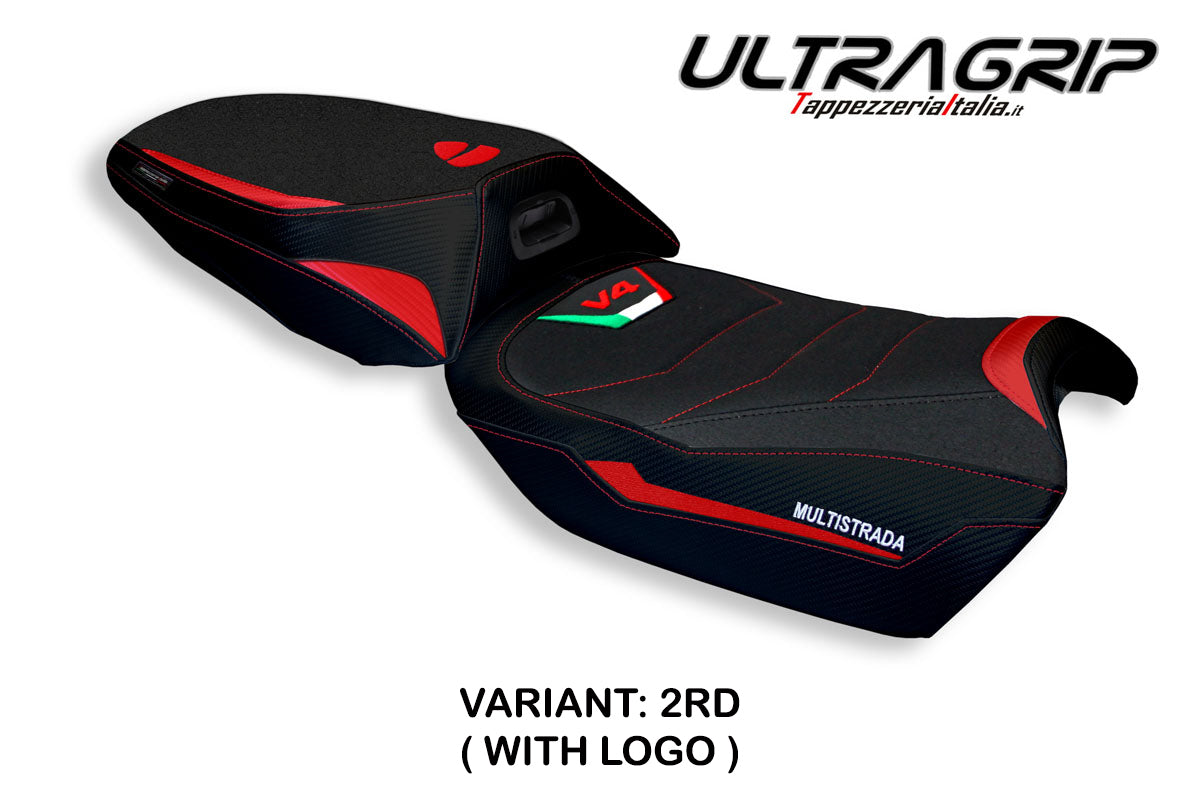 Ducati Multistrada V4 2021-2025 Seat Cover Tappezzeria Italia TPZ Ultragrip in Red