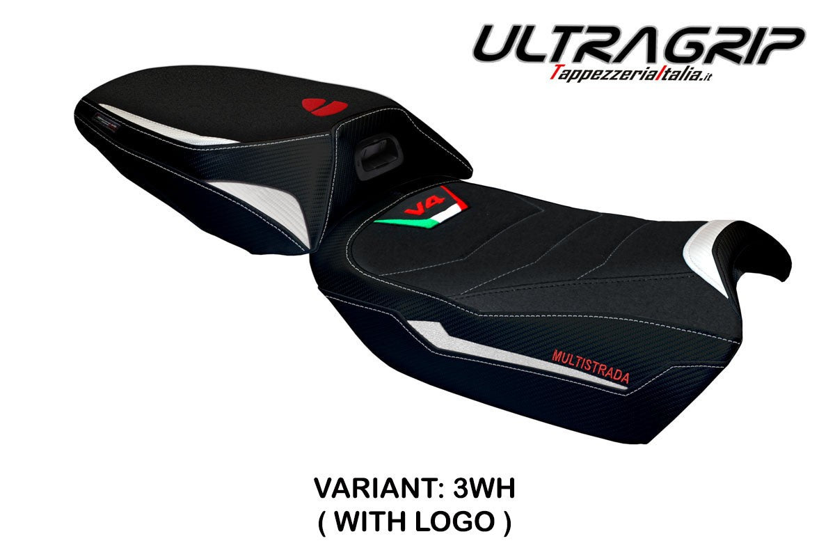 Ducati Multistrada V4 2021-2025 Seat Cover TPZ Italia Grip White HE