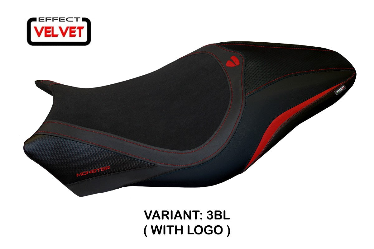 Ducati Monster 821 1200 2014-2016 Seat Cover TPZ Italia Velvet Black