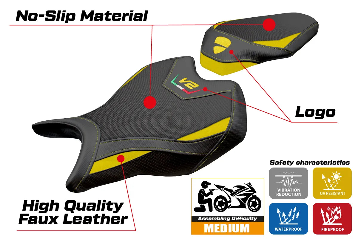 Ducati Panigale V2 2025-2026 Seat Cover TPZ Italia Yellow Black