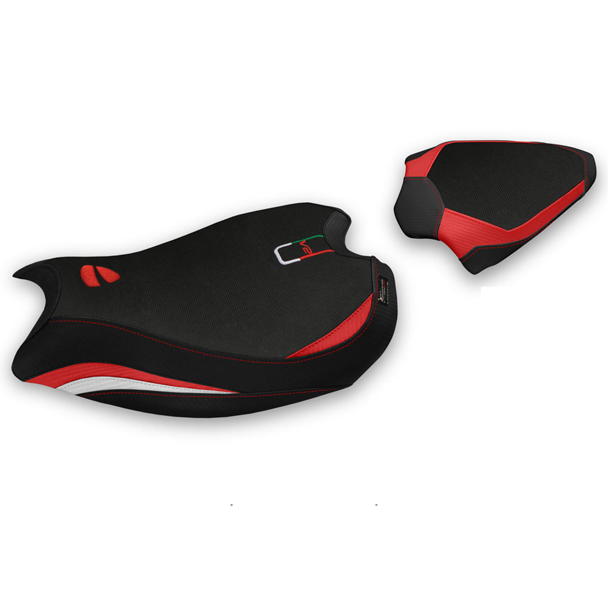 Ducati Panigale V2 2020-2024 Seat Cover Tappezzeria Italia TPZ in Red, White and Black