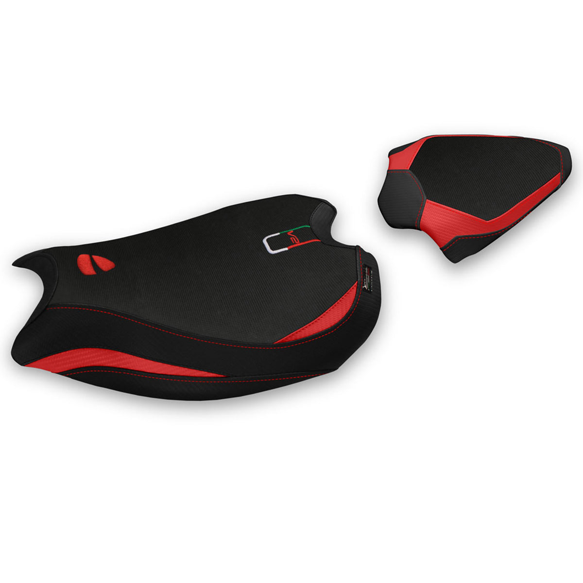 Ducati Panigale V2 2020-2024 Seat Cover Tappezzeria Italia TPZ Comfort in Red and Black