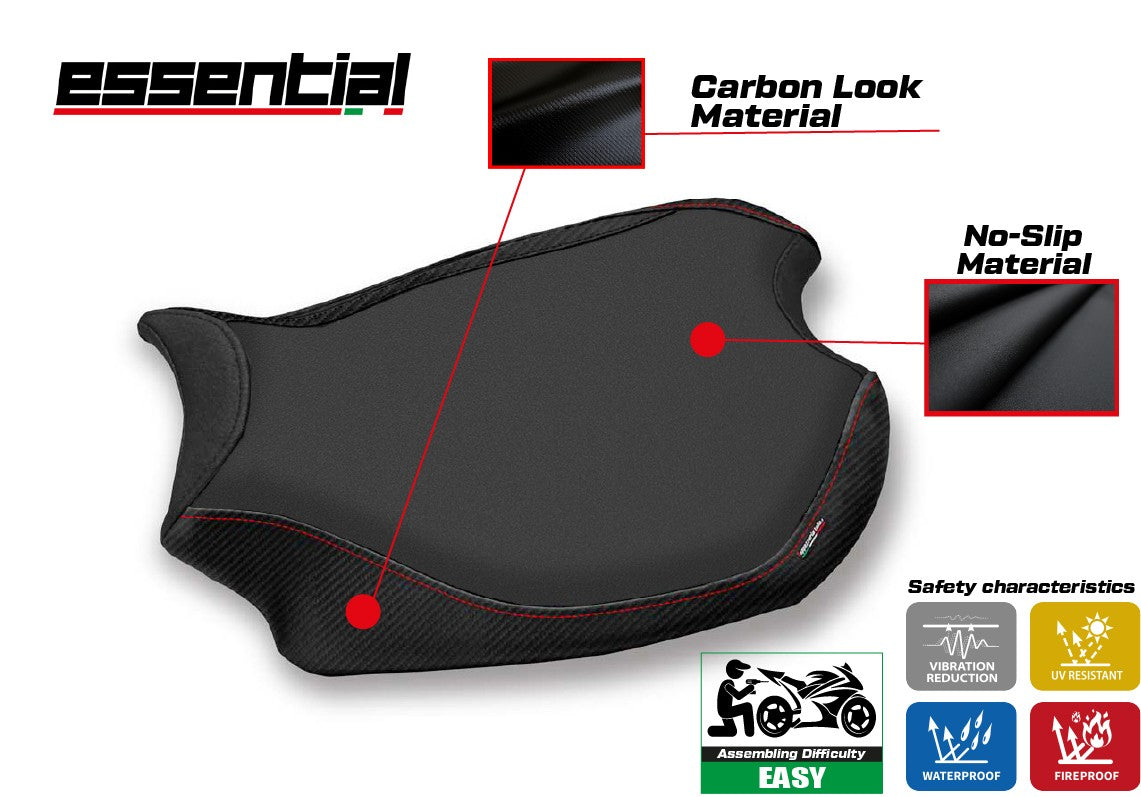 Ducati Panigale V4 2018-2024 Rider Seat Cover TPZ Italia Essential Black