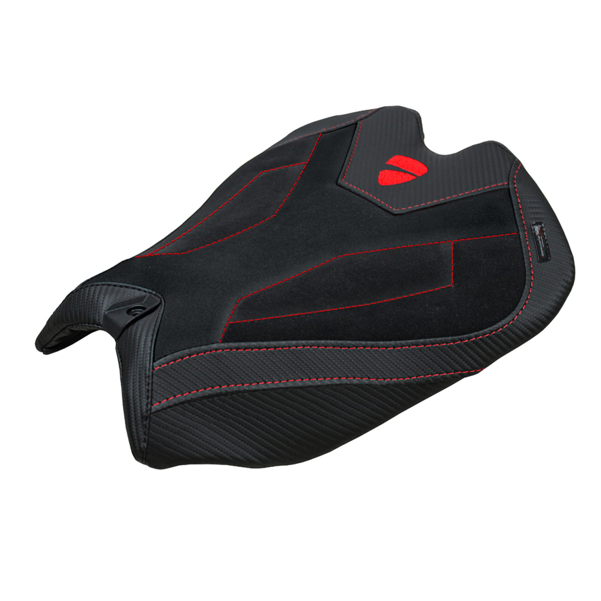 Ducati Panigale V4 2025 Seat Cover Tappezzeria Suede Black Ducati Logo