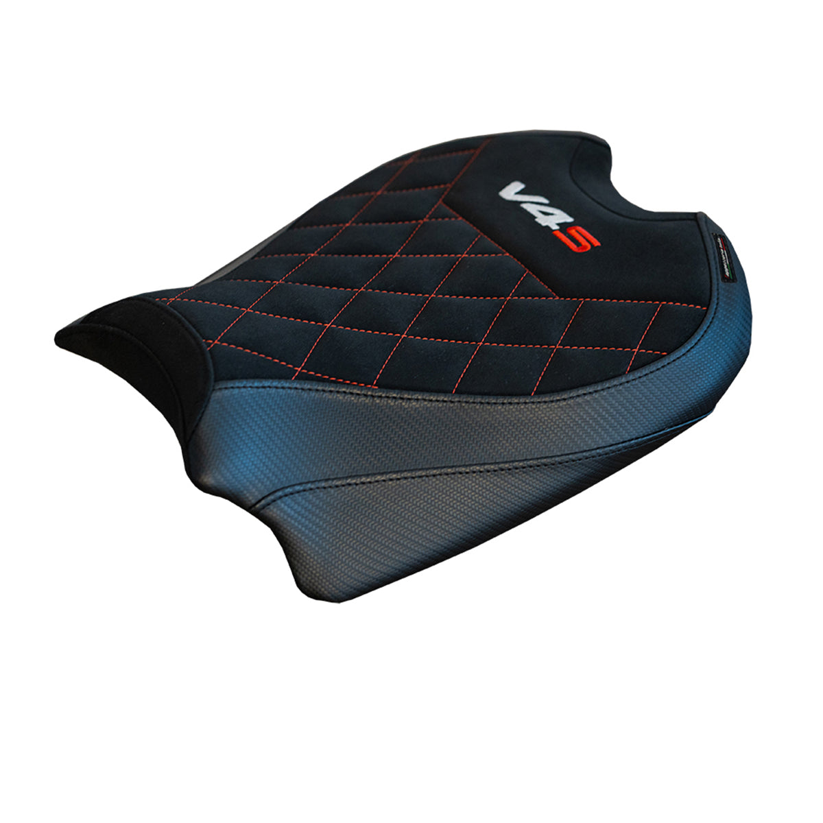 Ducati Panigale V4 S 2018-2024 Funda de asiento Tappezzeria Italia TPZ en Black Diamond
