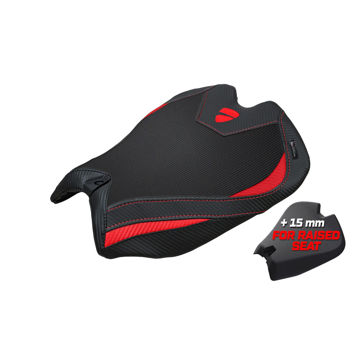 Funda Asiento Ducati Panigale V4 2025 Tappezzeria Italia TPZ Rojo Negro Logo Ducati