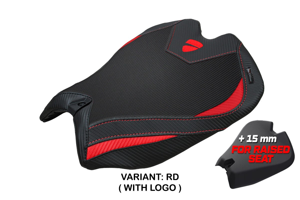Funda Asiento Ducati Panigale V4 2025 Tappezzeria Italia TPZ Rojo Negro Logo Ducati