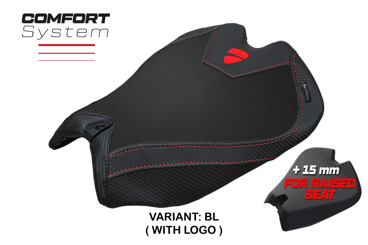 Funda Asiento Ducati Panigale V4 2025 Tappezzeria Italia TPZ Comfort Negro Logo Ducati
