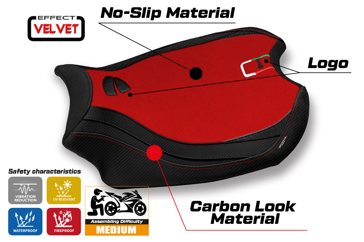 Ducati Panigale V4 2018-2024 Seat Cover TPZ Italia Black