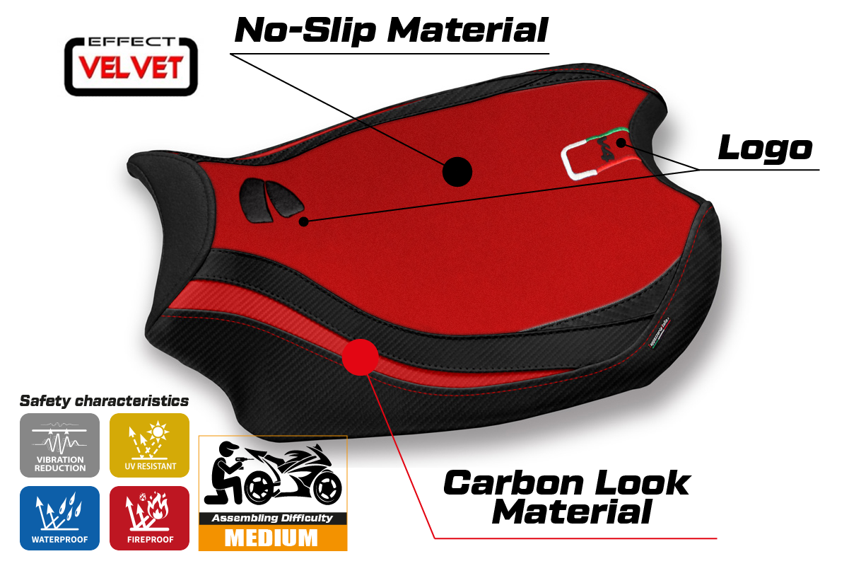 Ducati Panigale V4 2018-2024 Seat Cover TPZ Italia Red
