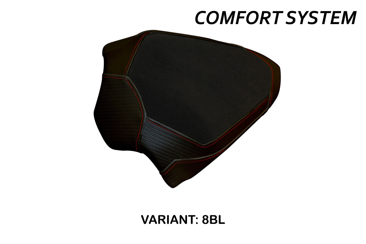 Funda para asiento de pasajero Ducati Panigale V4 2018-2024 Tappezzeria Italia TPZ Comfort en negro