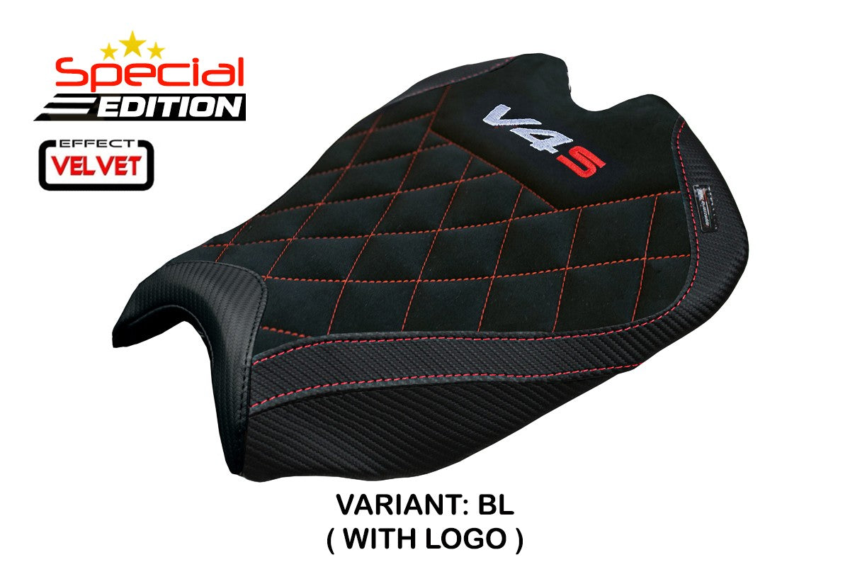 Ducati streetfighter V4 2025-2026 Seat Cover Tappezzeria Italia TPZ Black SE Logo V4S