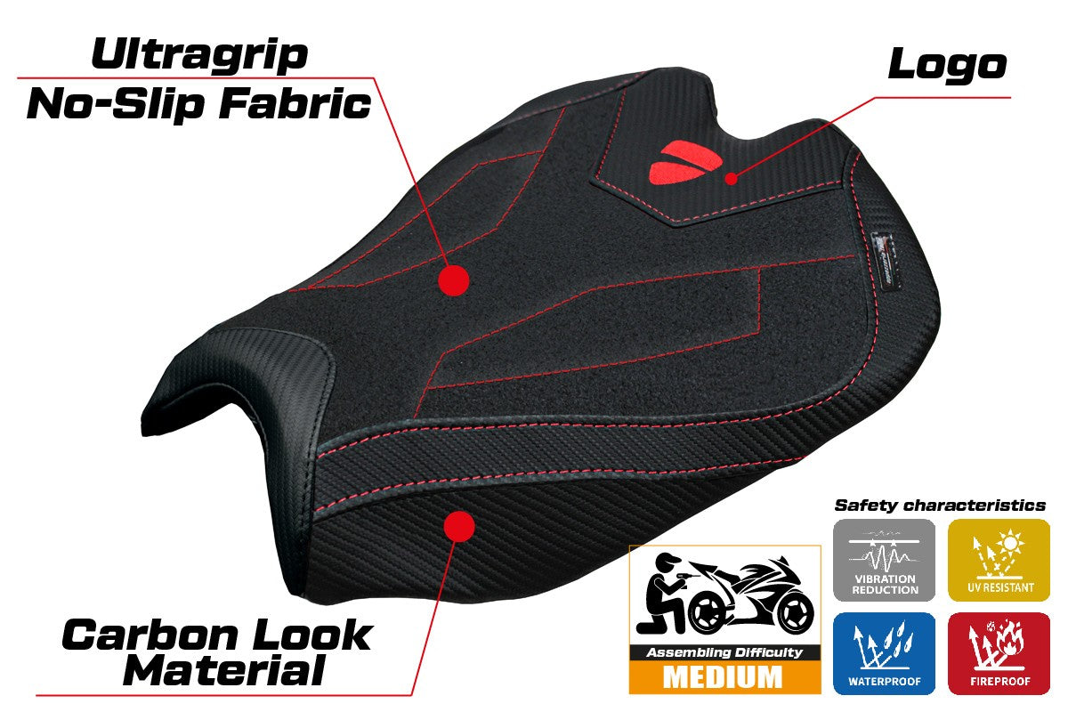 Ducati streetfighter V4 2025-2026 Seat Cover Tappezzeria Italia TPZ Ultragrip Black