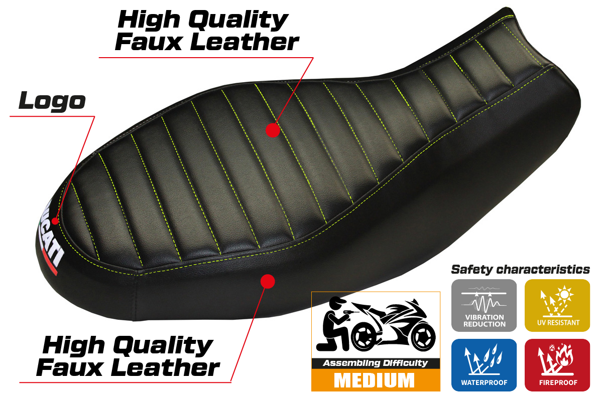 Ducati Scrambler 400 800 1100 2015-2024 Seat Cover TPZ Italia Yellow S
