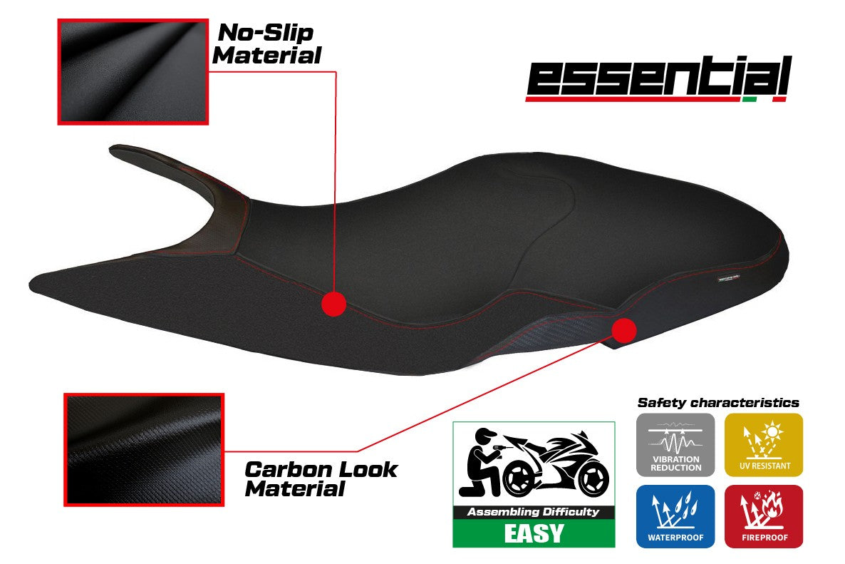 Ducati Super Sport 2017-2022 2023 2024 Seat Cover TPZ Italia Essential Black