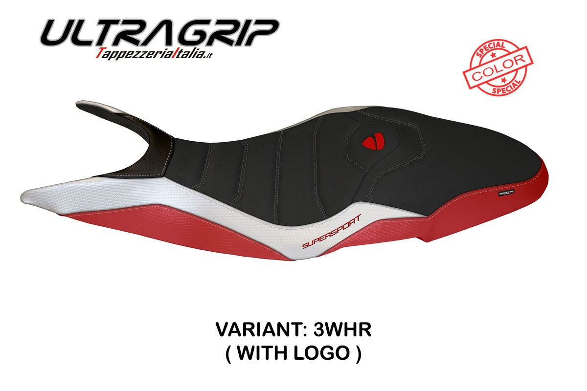 Ducati Super Sport 2017-2024 Seat Cover TPZ Italia Grip White Red