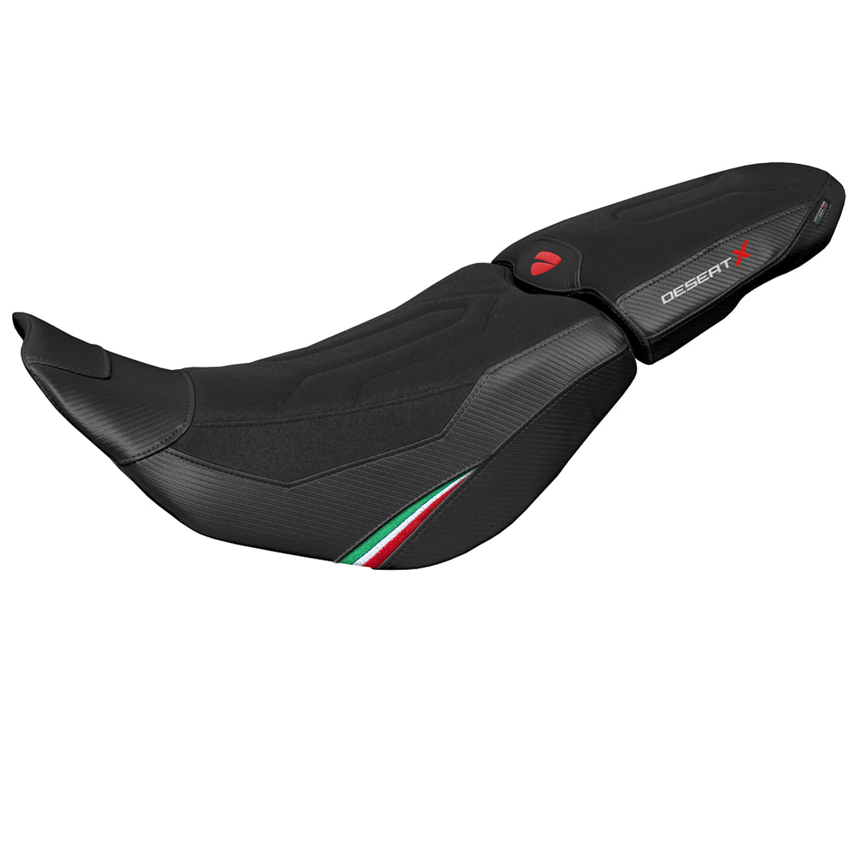 Funda de asiento para Ducati Desert X 2022-2025 Tappezzeria Italia TPZ en Trico Comfort Ultragrip Negro