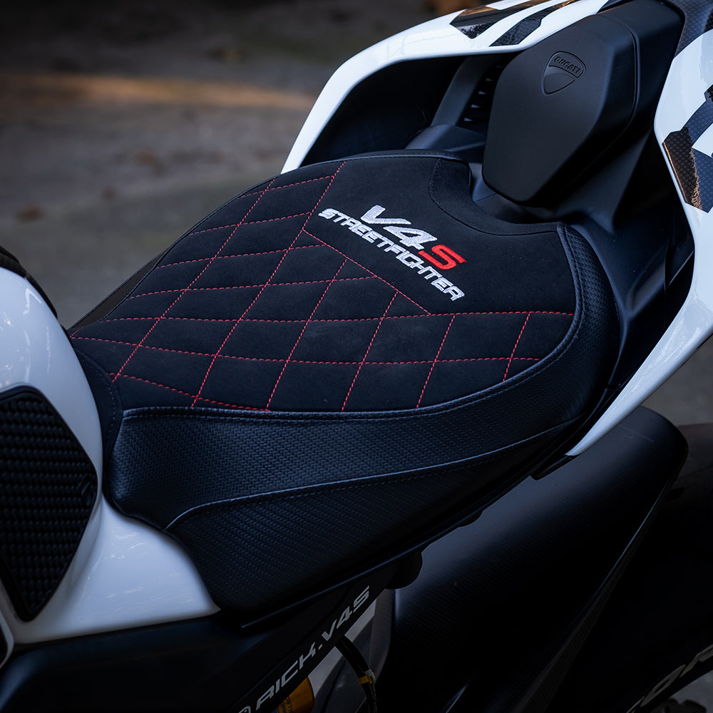 Ducati Streetfighter V4 S 2020-2024 Seat Cover Tappezzeria Italia TPZ in Velvet Black Diamond