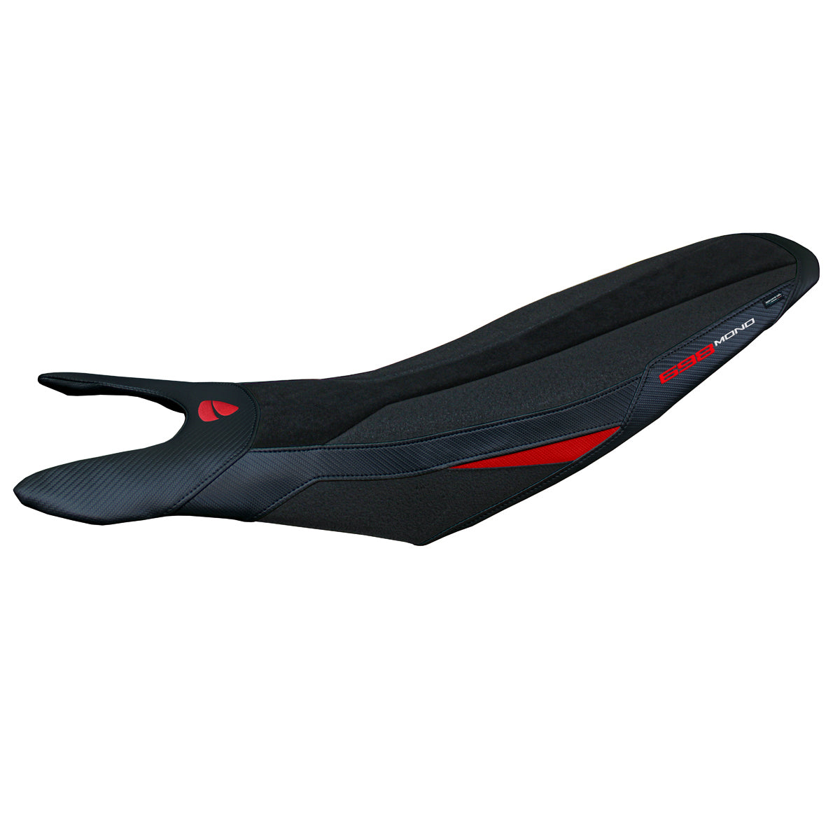 Funda de asiento Tappezzeria Italia TPZ Comfort Ultragrip para Ducati Hypermotard 698 Mono 2024-2025 en rojo