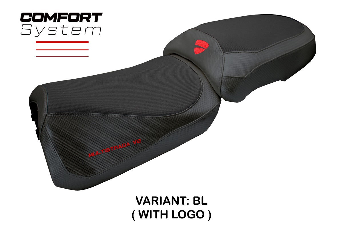 Funda de asiento Ducati Multistrada V2 2025 Tappezzeria Italia TPZ Comfort Black