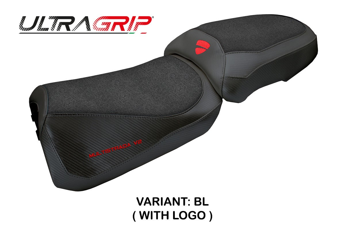 Ducati Multistrada V2 2025 Seat Cover Tappezzeria Italia TPZ Ultragrip Black