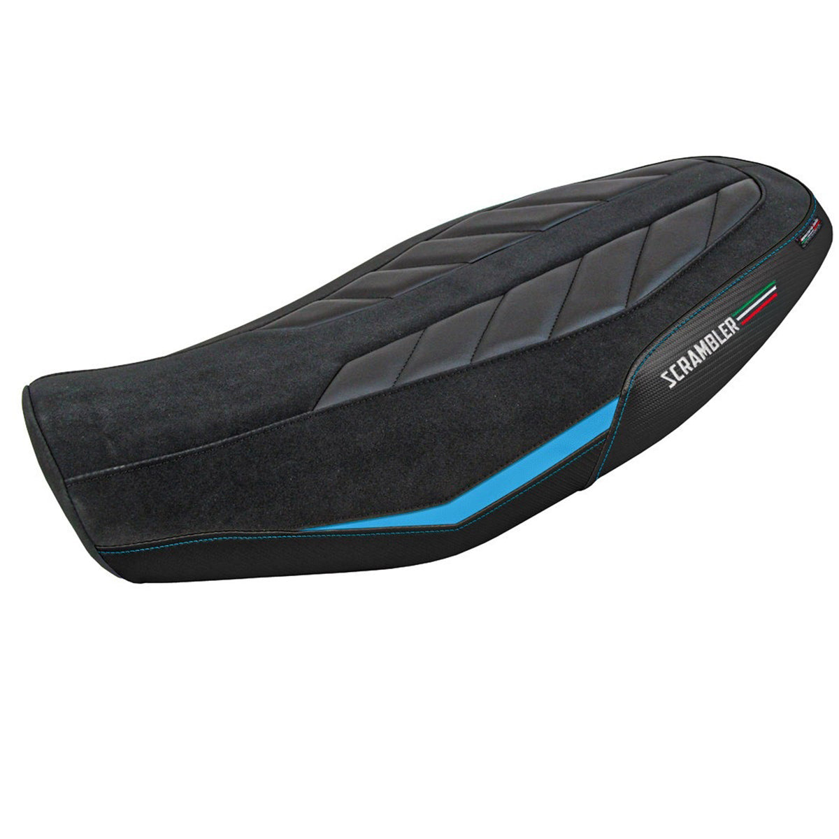 Ducati Scrambler 800 2023-2026 Seat Cover TPZ Italia Light Blue Black