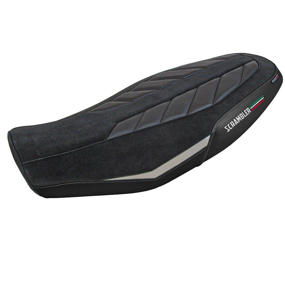 Ducati Scrambler 800 2023-2026 Seat Cover TPZ Italia Comfort Silver Black