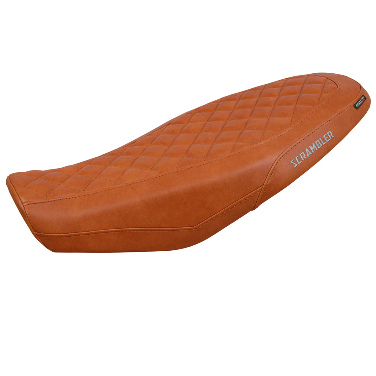 Ducati Scrambler 800 2023-2025 Seat Cover Tappezzeria Italia TPZ Comfort in Brown Leather Diamond