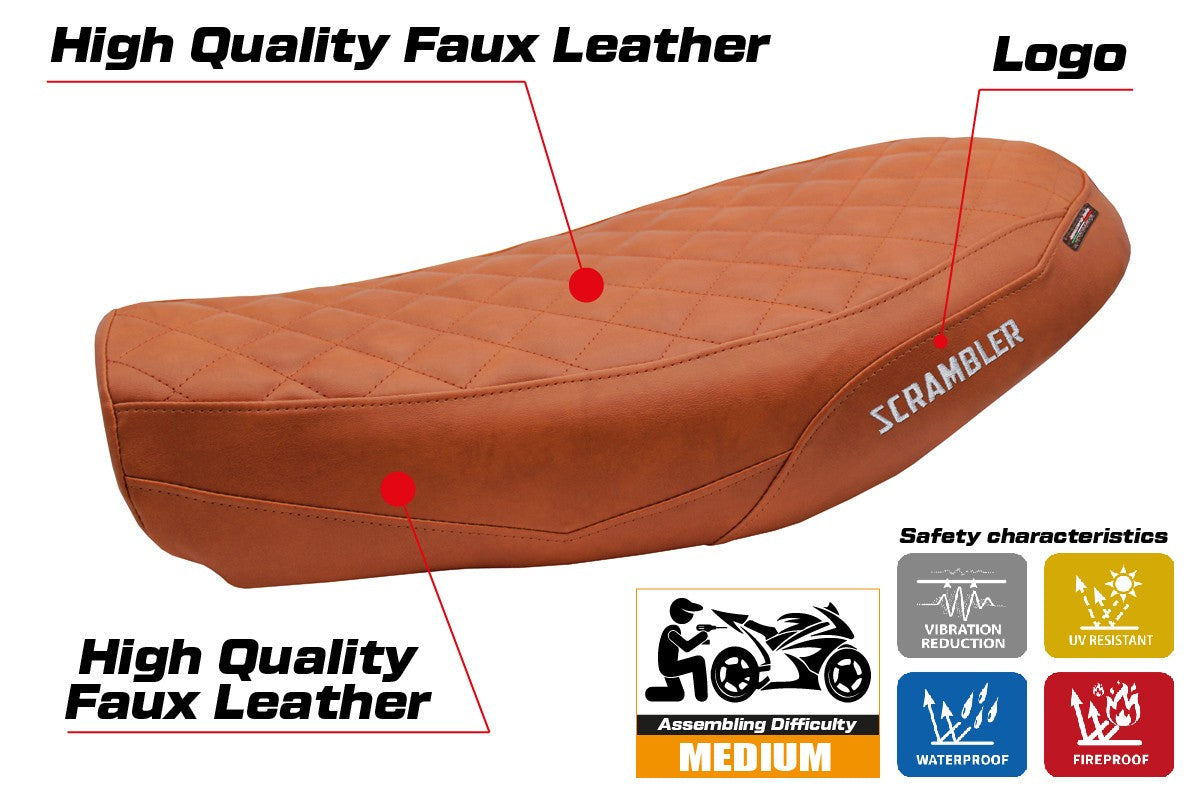 Ducati Scrambler Urban Motard 2022 2023 2024 Seat Cover Tappezzeria Italia TPZ Brick