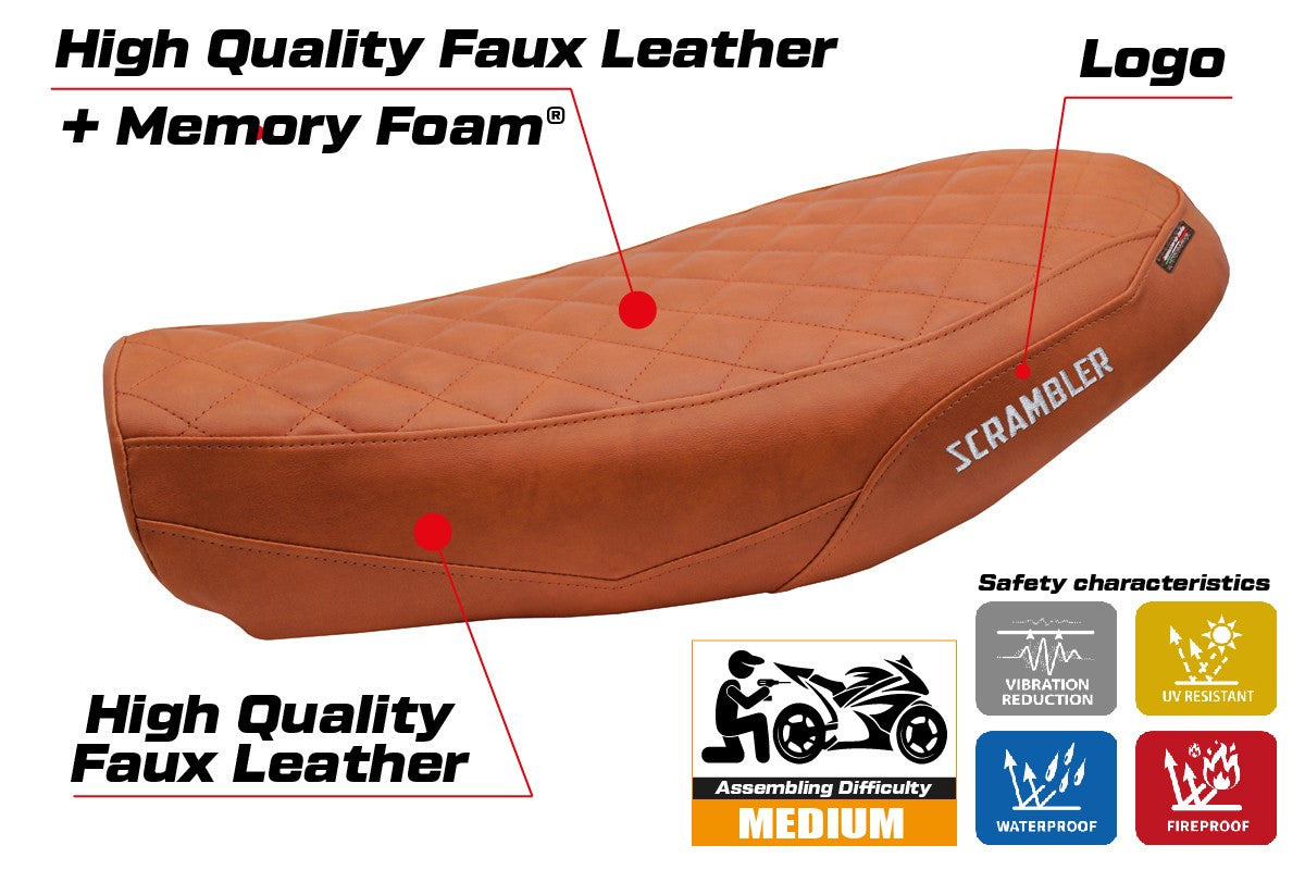 Ducati Scrambler Urban Motard 2022-2024 Seat Cover Tappezzeria Italia TPZ Comfort Brick