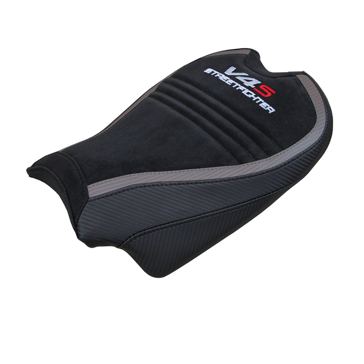 Ducati Streetfighter V4S 2020-2024 Seat Cover Tappezzeria Italia TPZ in Velvet Grey and Black SpED