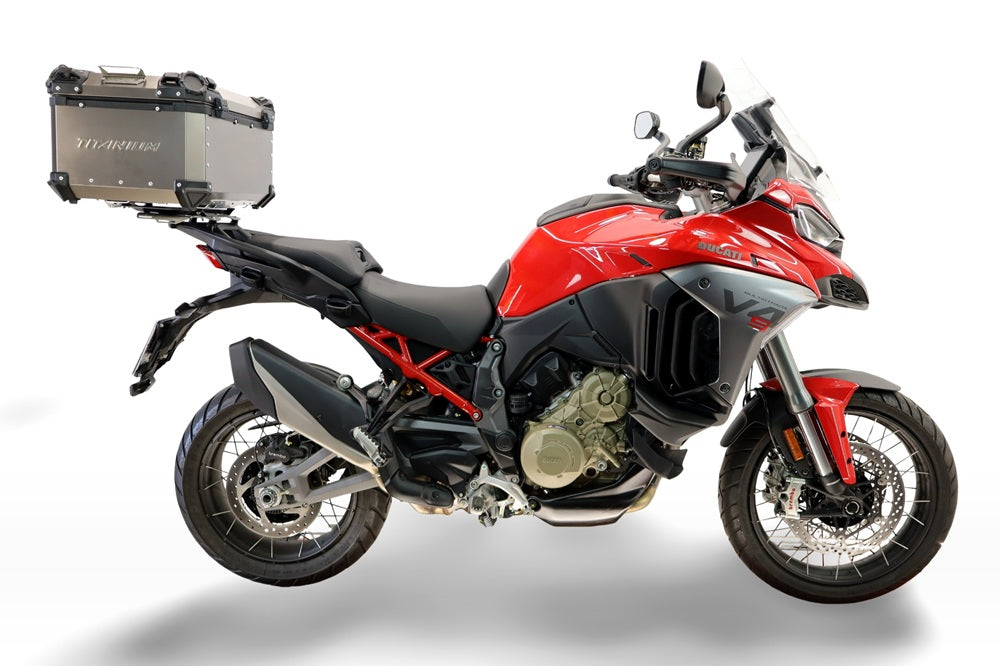 Ducati Multistrada V4 / V4S 2025-2026 GPR Tech 55L Titanium Top Case, Titanium Natural with Mounting Plate - photo 1
