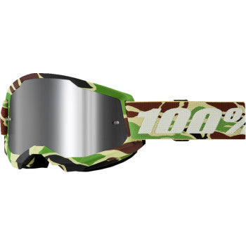 Gafas 100% Strata 2 - Camuflaje de guerra - Espejo plateado 50028-00024