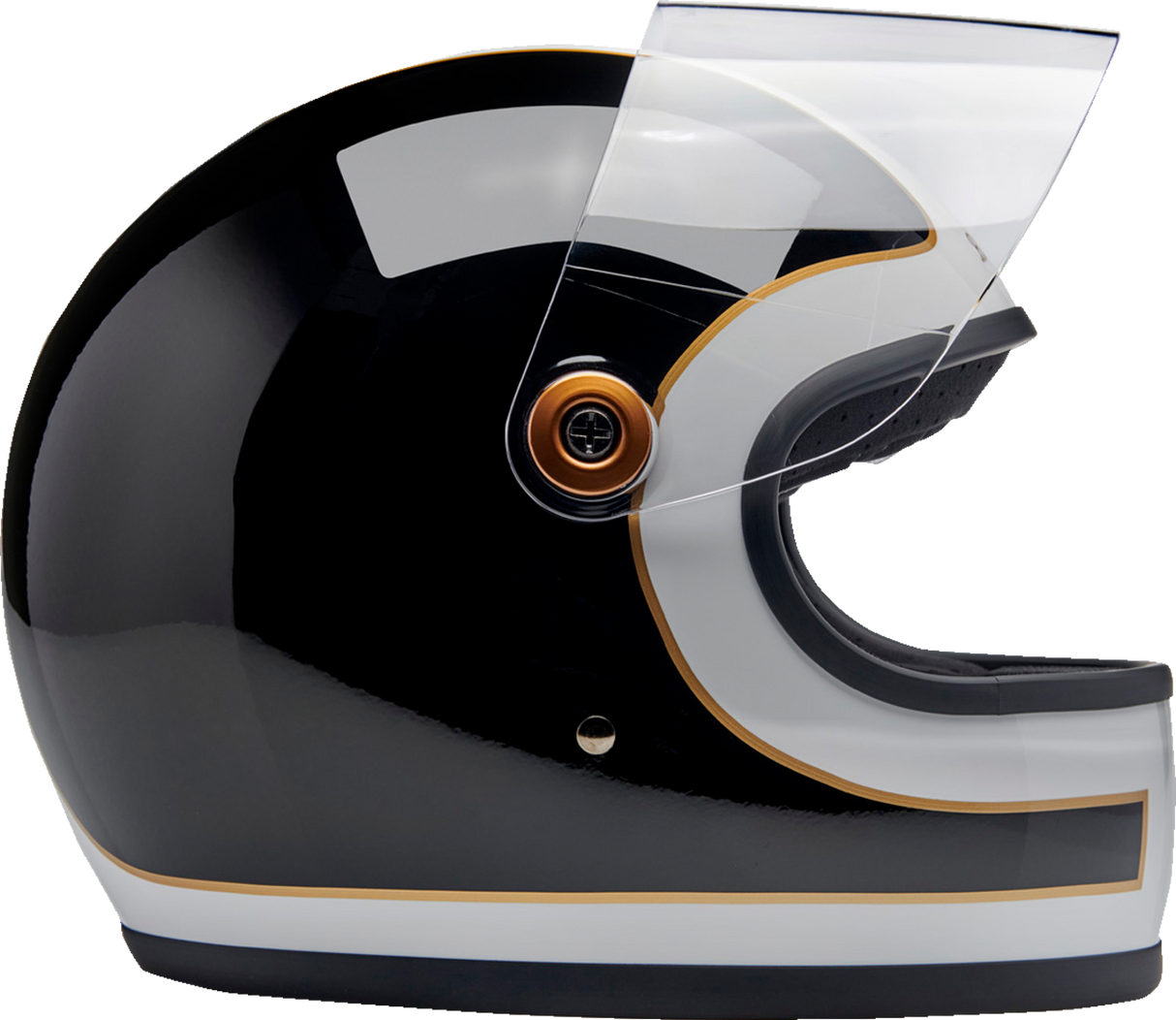 Casco BILTWELL Gringo S - Blanco brillante/Negro Tracker - Pequeño 1003-566-502